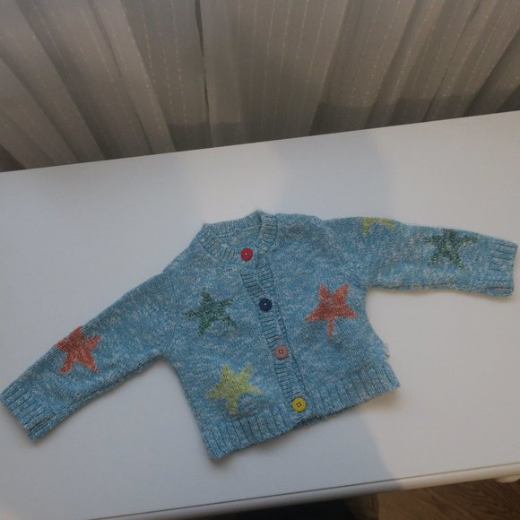 Stella McCartney Kids Star Sweater - Blue, Orange, Yellow, Green - Picture 2 of 7